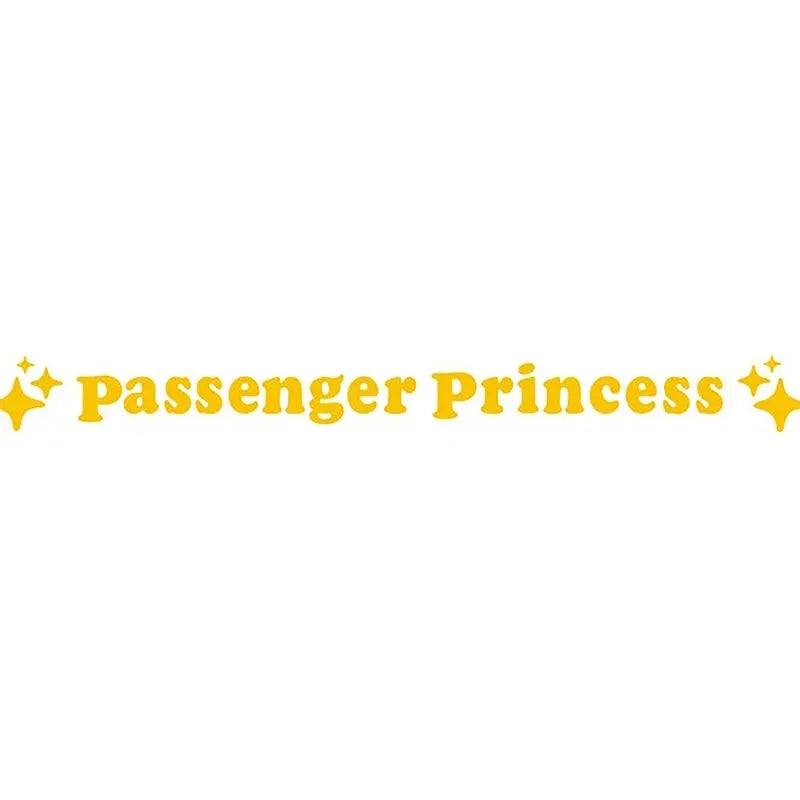 Passenger princess rearview mirror decorative sticker measuring 12.5 cm in reflective colours