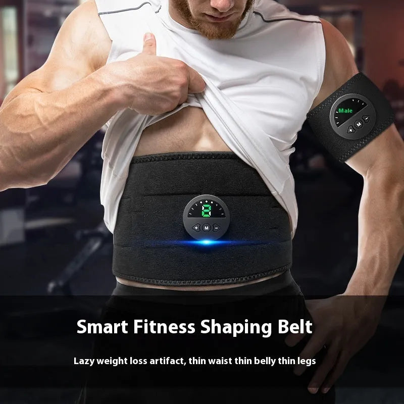 Display screen waist and abdomen fitness belt with 120cm belt and USB cable