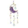 K9 crystal car hanging pendant with moon design in blue, green, pink, purple and white colour options