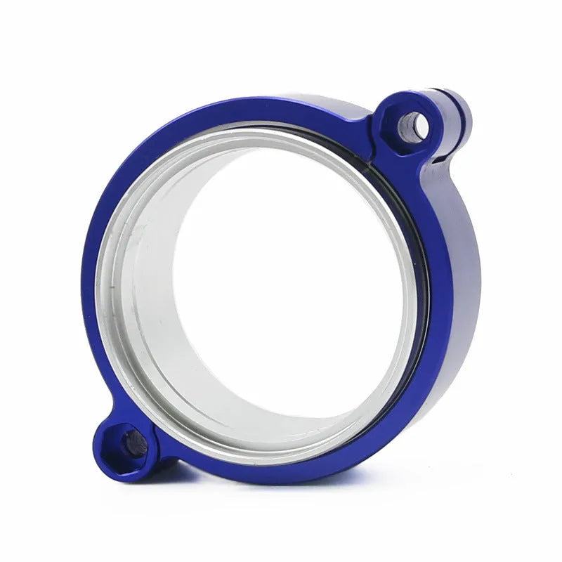 Aluminium fixed movement clamp for car exhaust modification in black, blue or red colours