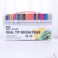 Set of refillable watercolour pens with brush tips in various colours for promotional gift use