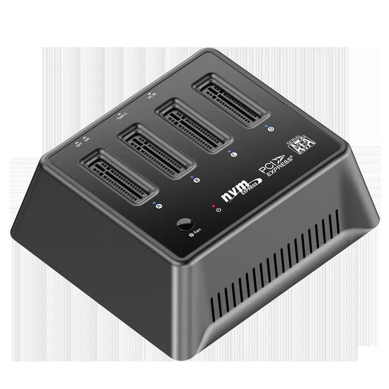 M2 dual protocol SSD aluminium alloy enclosure measuring 90x78x34mm for SATA or NVMe drives