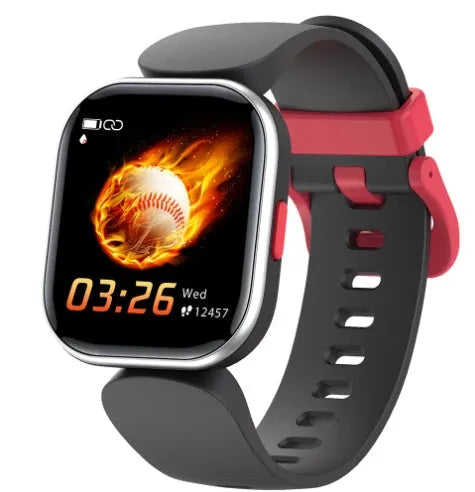 H39T blue and black smart children's watch with 1.4 inch screen and sporty TPU wrist strap