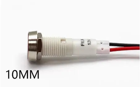 10mm stainless steel edge indicator light with flat end metal in five colour options