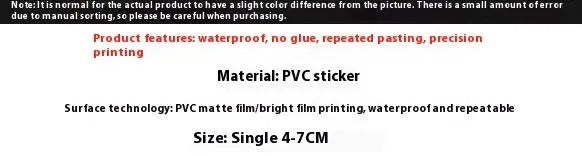 Candy-themed waterproof decorative stickers in fresh colours, sized 4-7cm for paper projects