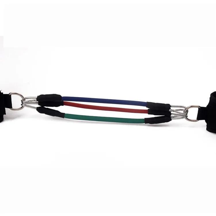 Black elastic leg resistance rope set for Taekwondo explosive kicking training