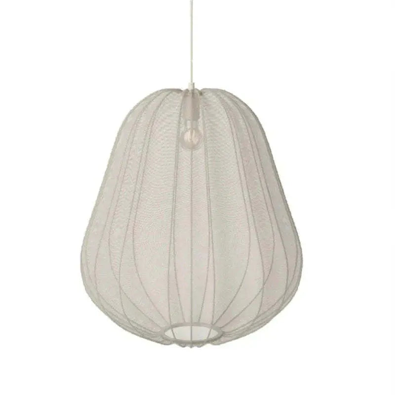 Japanese style pumpkin shaped ceiling lamp with branch type design in white or grey blue colour