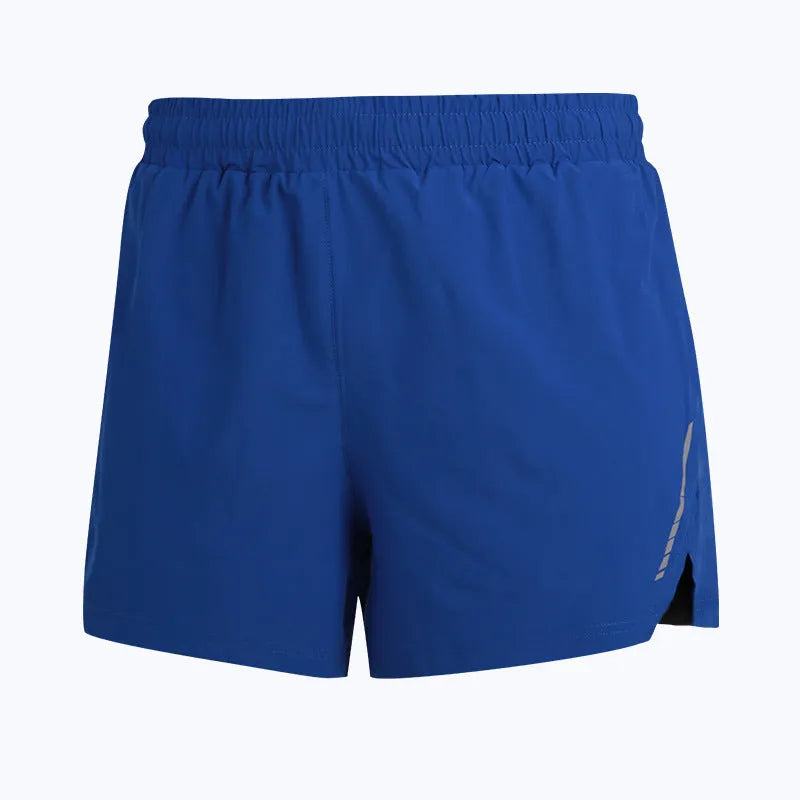 Men's straight-leg marathon running shorts in polyester fabric available in multiple colours and sizes