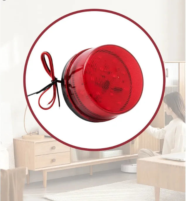 Ji'an Electronics HC-79 compact 24V warning alarm light in red, yellow, blue, or green with strobe and siren.
