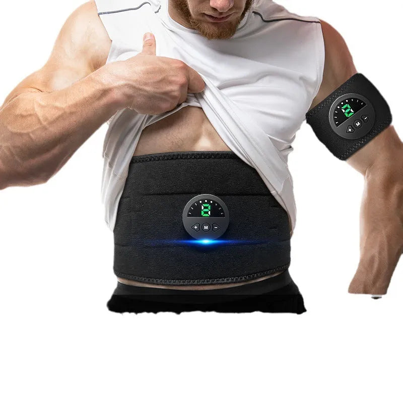 Display screen waist and abdomen fitness belt with 120cm belt and USB cable