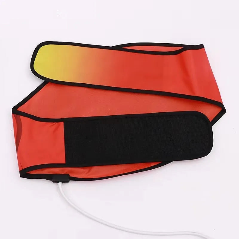 Hot compress waist support massage belt for yoga practice with compression and thermal functions