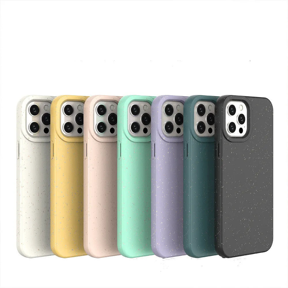 Biodegradable wheat straw protective phone case for Apple iPhone 14 Pro Max in multiple colours