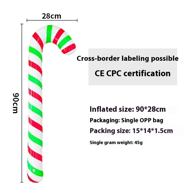 63cm inflatable Christmas ball with flashing LED lights in various designs for outdoor garden decoration