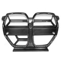Dry carbon fibre front bumper grille for BMW M3 M4 G80 G82 models in black with 3K weave