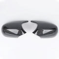 Pair of black ABS plastic rearview mirror housings for BMW 3 Series E90 replacement.