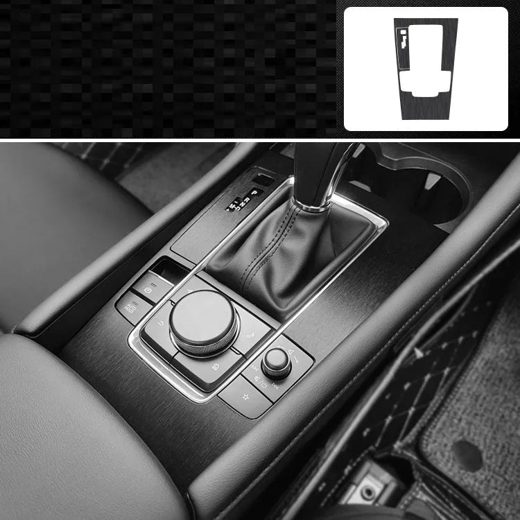 Car interior decorative film sticker set for centre console, instrument panel, and door handle modification