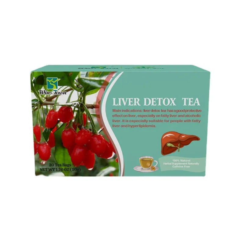 Box of herbal substitutional tea with 50g content and medicine food homology ingredients.