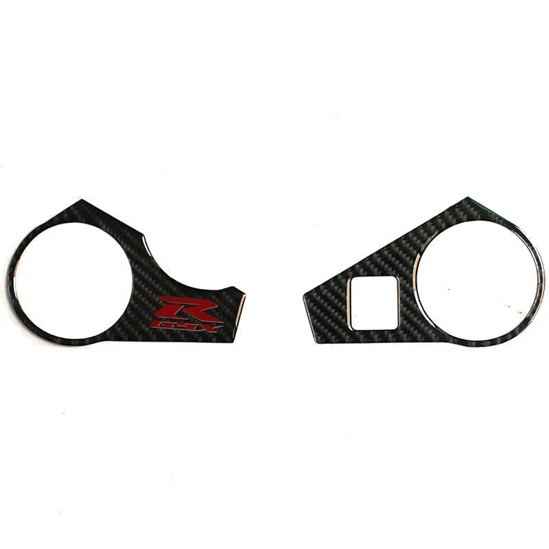 Carbon fibre pattern adhesive sticker for SUZUKI GSXR1000 L1 09-16 upper connective plate area in black colour