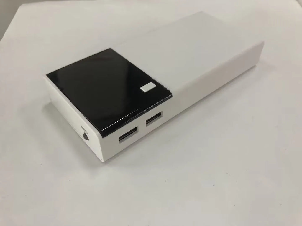 Black Rice 20000mAh power bank showing front view with compact rectangular design