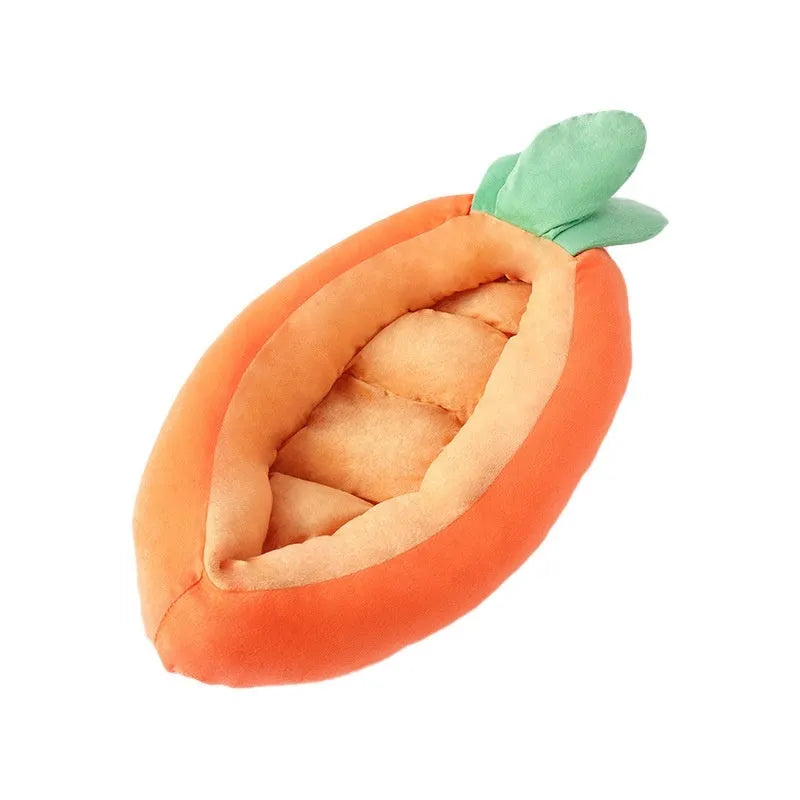 Carrot cartoon pattern double-sided pet mattress with removable washable cover for dogs