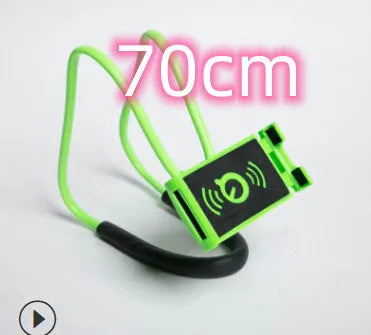 Universal smartphone holder showing 360-degree rotation, compatible with iPhone and Samsung phones, in multiple colours.