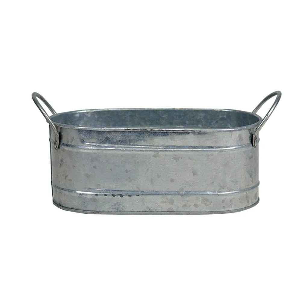 Iron sheet desktop succulent flowerpot with corrosion-resistant metal construction