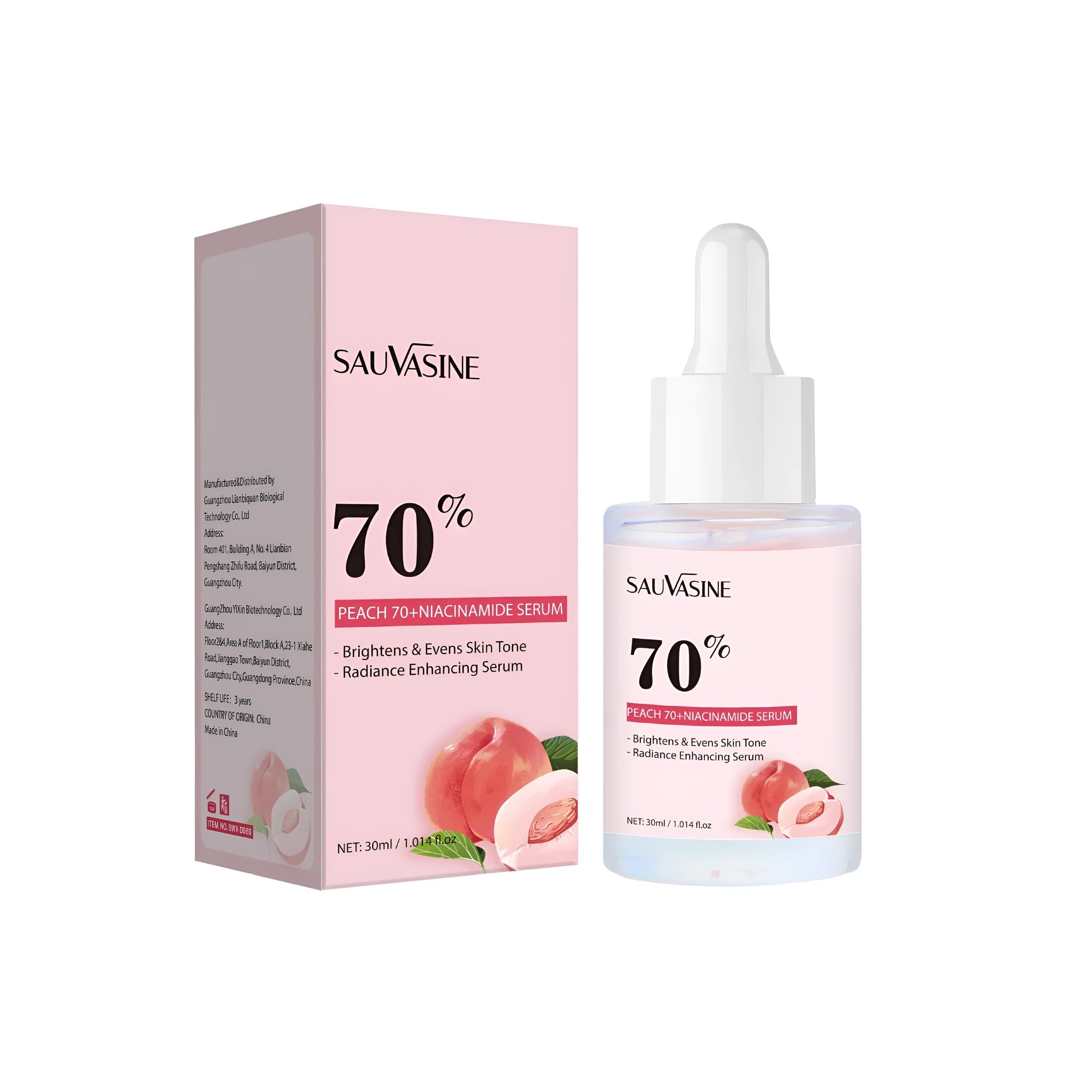 Nicotinamide care solution 30ml bottle in SWXD060 style with hydration and moisturising properties