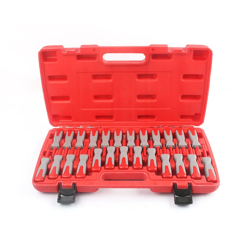 25-piece car terminal removal tool set with coloured extractor needles in 445mm storage case