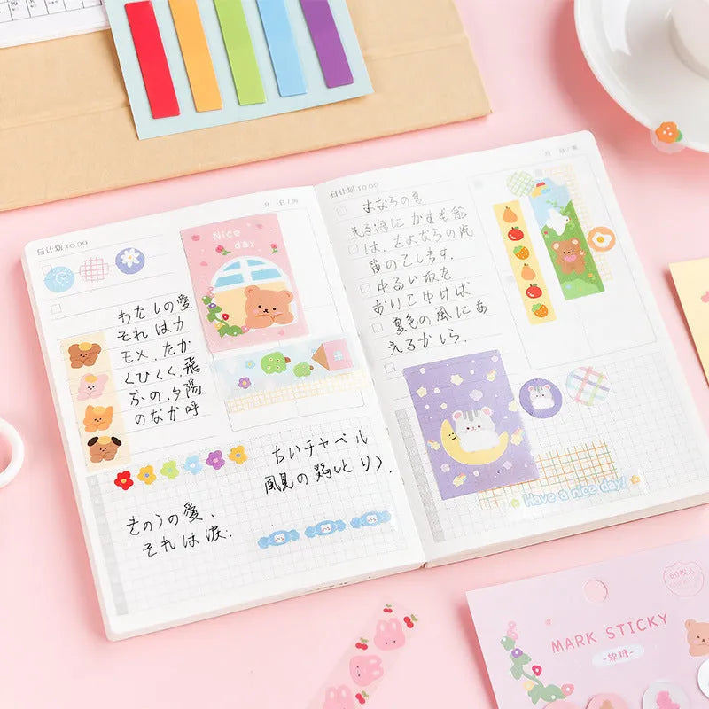 PVC index stickers in various colours and styles for notebook organisation