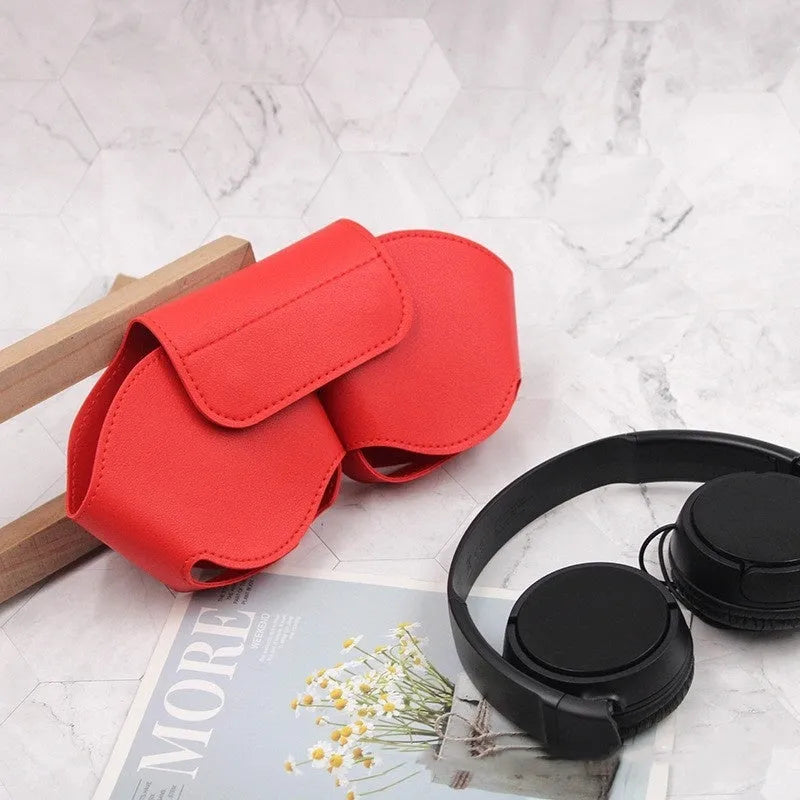 AirPods Max protective leather case in multiple colour options including black, red, white, green, and blue