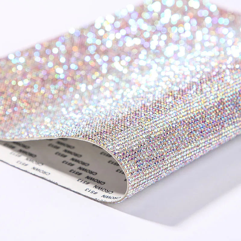 Rhinestone net sticker sheet with eight-eye pattern for heat transfer fabric decoration