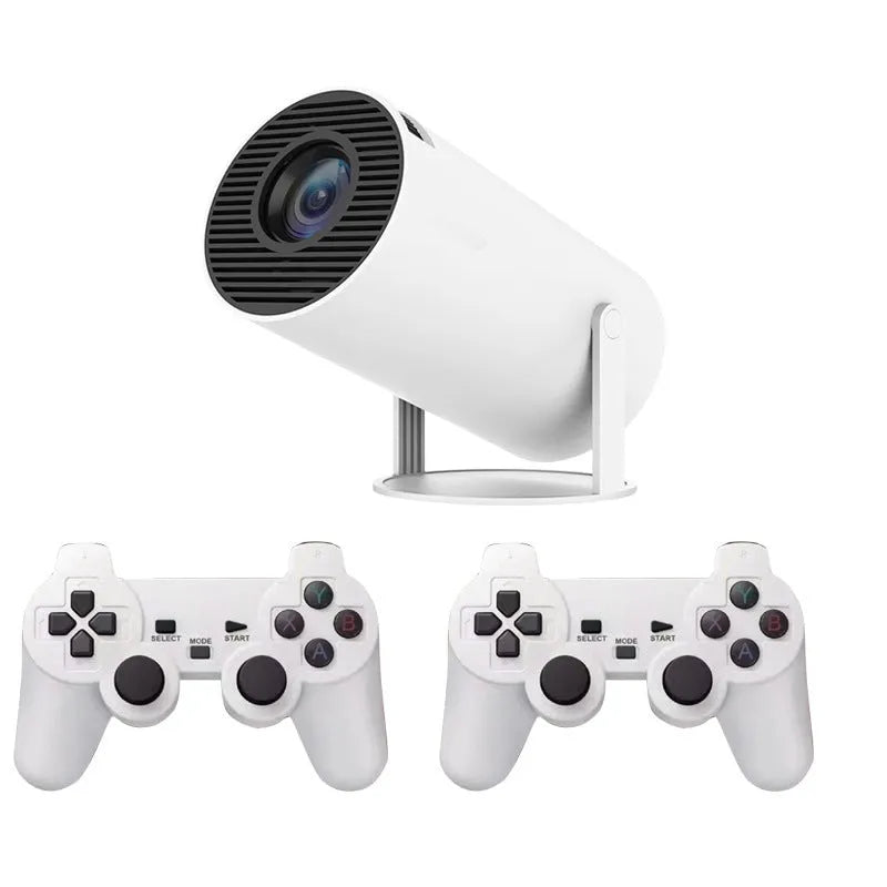 White X10 PLUS portable home smart wall projection game machine with gamepad and remote control