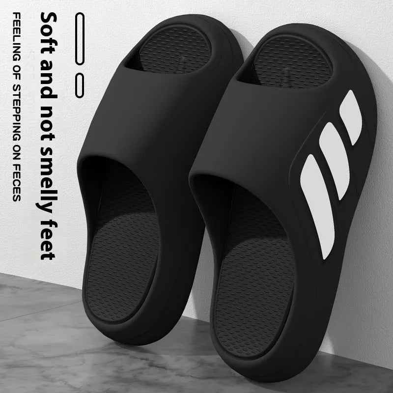 Unisex EVA foam platform flip-flop slippers for indoor home use.