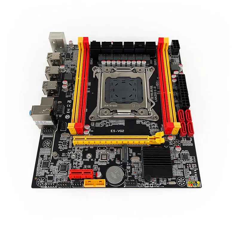 X79-VG2 desktop computer motherboard for Intel LGA 2011 CPUs with DDR3 slots and PCIe 16X.