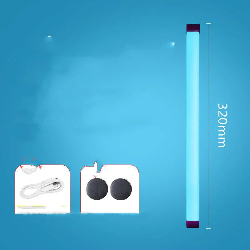 USB rechargeable RGB LED tube stick night light with dimmable function and multiple colour options