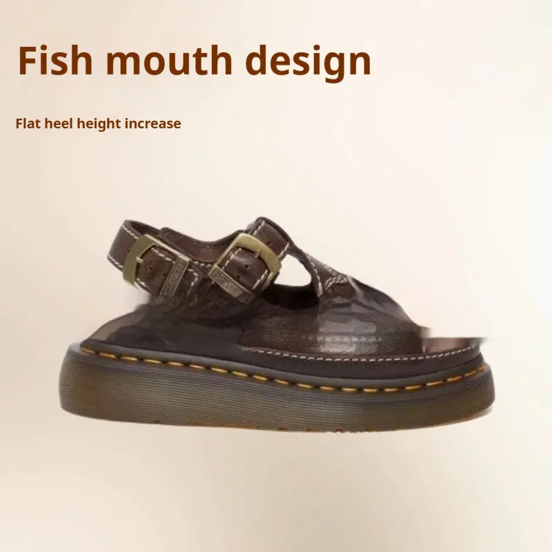 Men's black embroidered beach sandals with floral pattern and flat heel