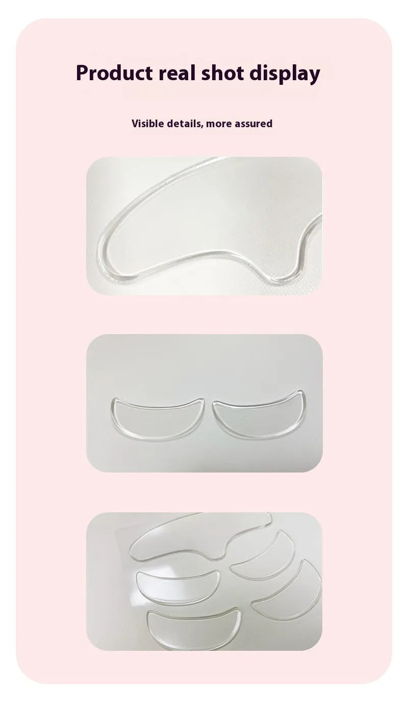 Five silicone anti-wrinkle face stickers set for temporary wrinkle reduction