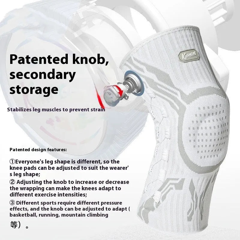 Grey-white left and right knee pads for sports protection in adult sizes M L XL