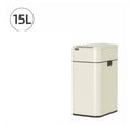 Stainless steel smart induction trash can with automatic lid and square bucket shape