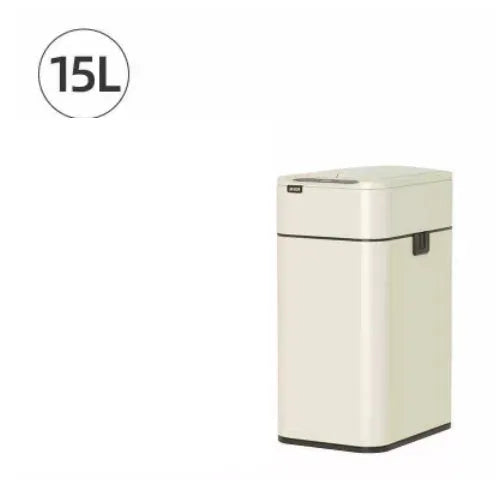 Stainless steel smart induction trash can with automatic lid and square bucket shape