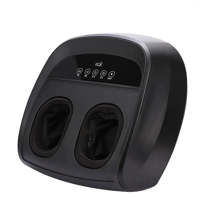 Flip automatic foot massager in red colour with rolling mechanism and control panel