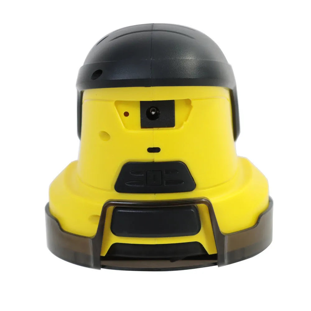 Yellow cordless electric ice scraper with USB charging cable for car window de-icing