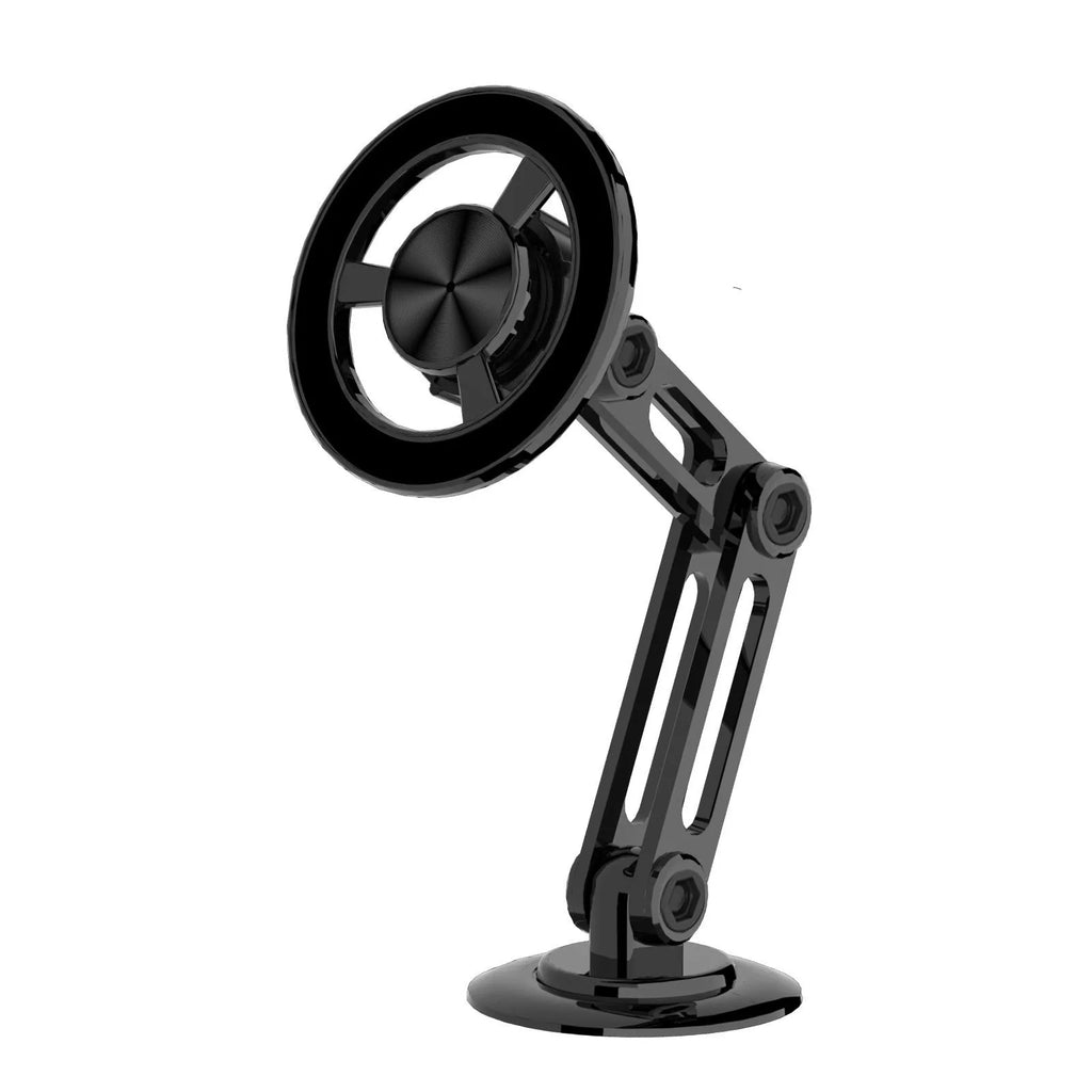 All-metal car magnetic phone holder with magnetic rings in black, silver, gold and rose gold colour options