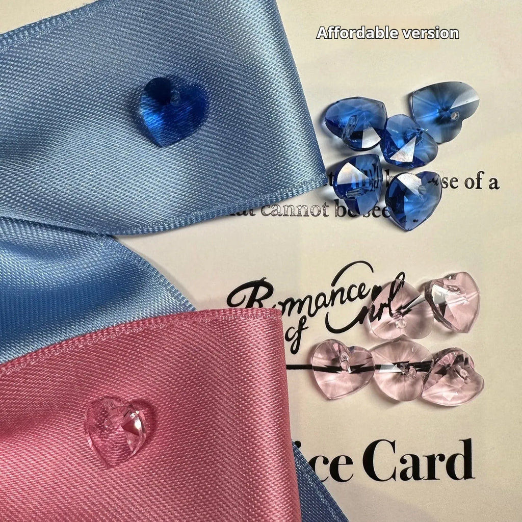 Blue princess style bow dog hair band with adjustable tension on a white background.
