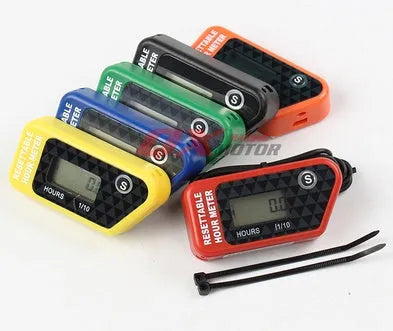 Black waterproof LCD electronic maintenance timer for engine service scheduling