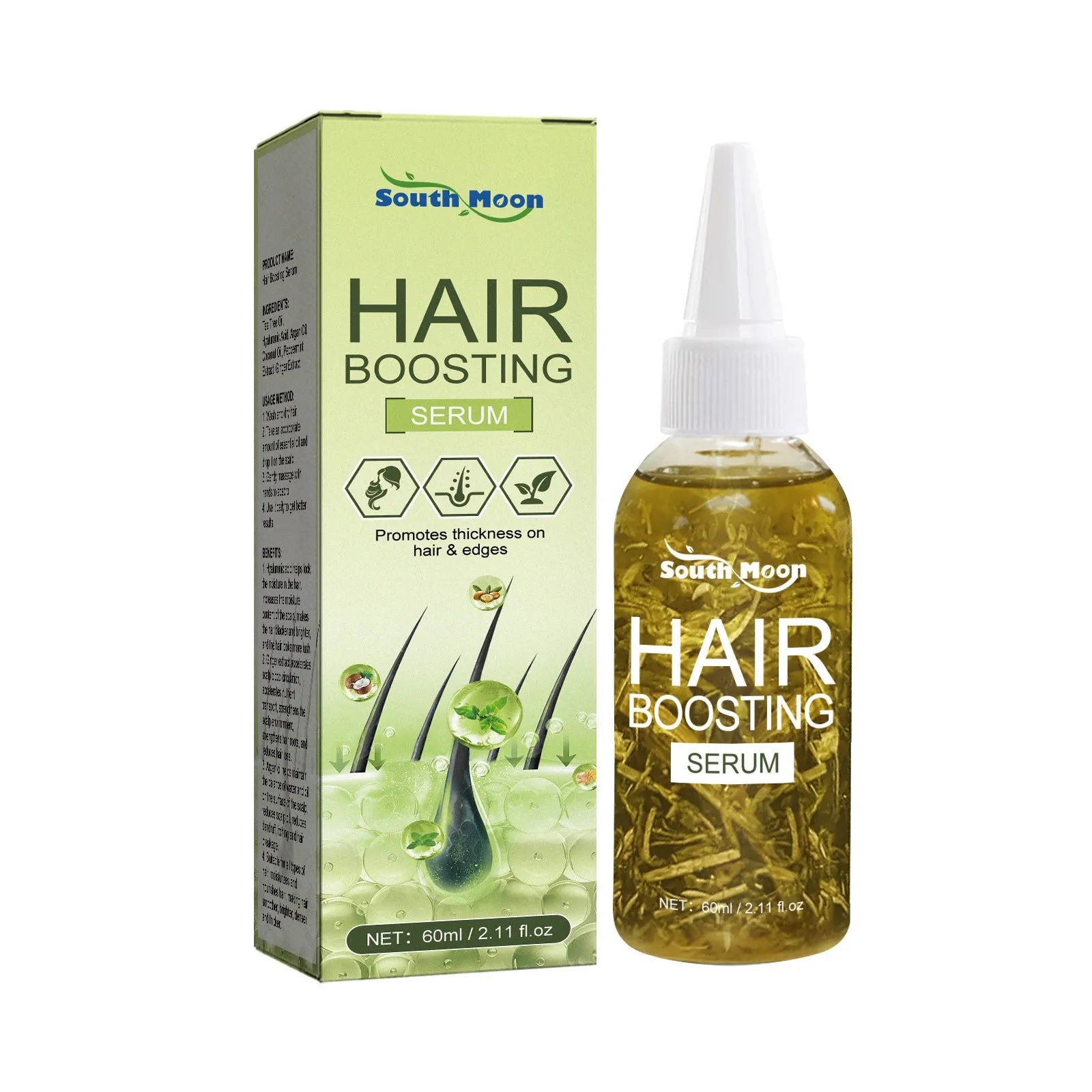 60ml bottle of hair care essential oil for anti-fall repair and dry split end treatment.