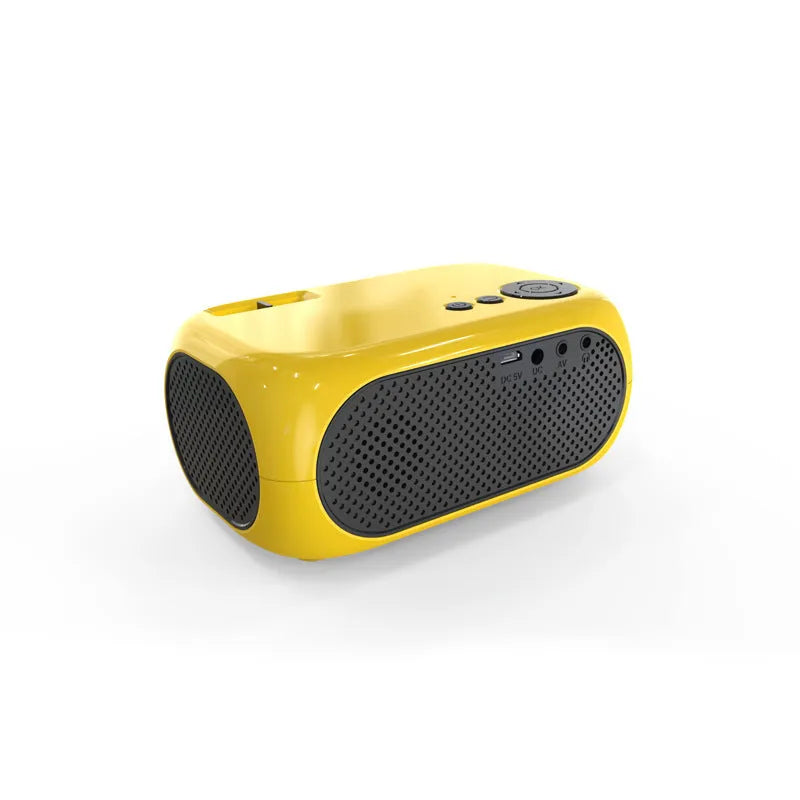 M24 micro mini portable LED projector in gold or white with compact design