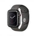 Half wrap leather case for Apple Watch Series 4 44mm in bright black and matt black colours