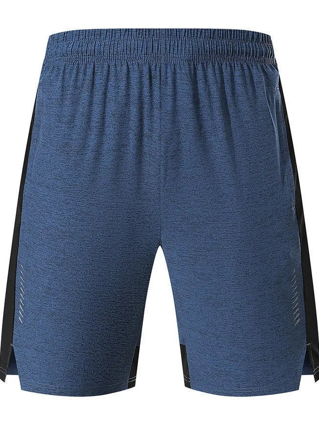 Men's stretch spandex shorts in black, blue or green with mid-waist design