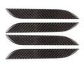 Tesla Model S carbon fibre door handle patch set with four adhesive stickers for scratch protection